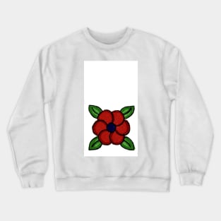 Red Flower Crewneck Sweatshirt